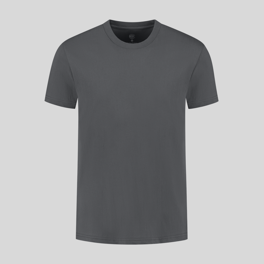 Camiseta de cuello redondo gris oscuro – estilo atemporal y cómoda
