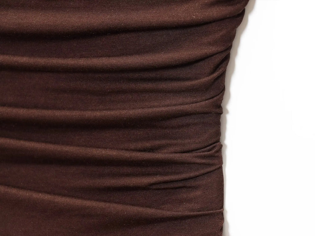 2025 Women'S New Dress Elegant Sexy Off-Shoulder Fashion Pleats Details Slimming Strapless Dress