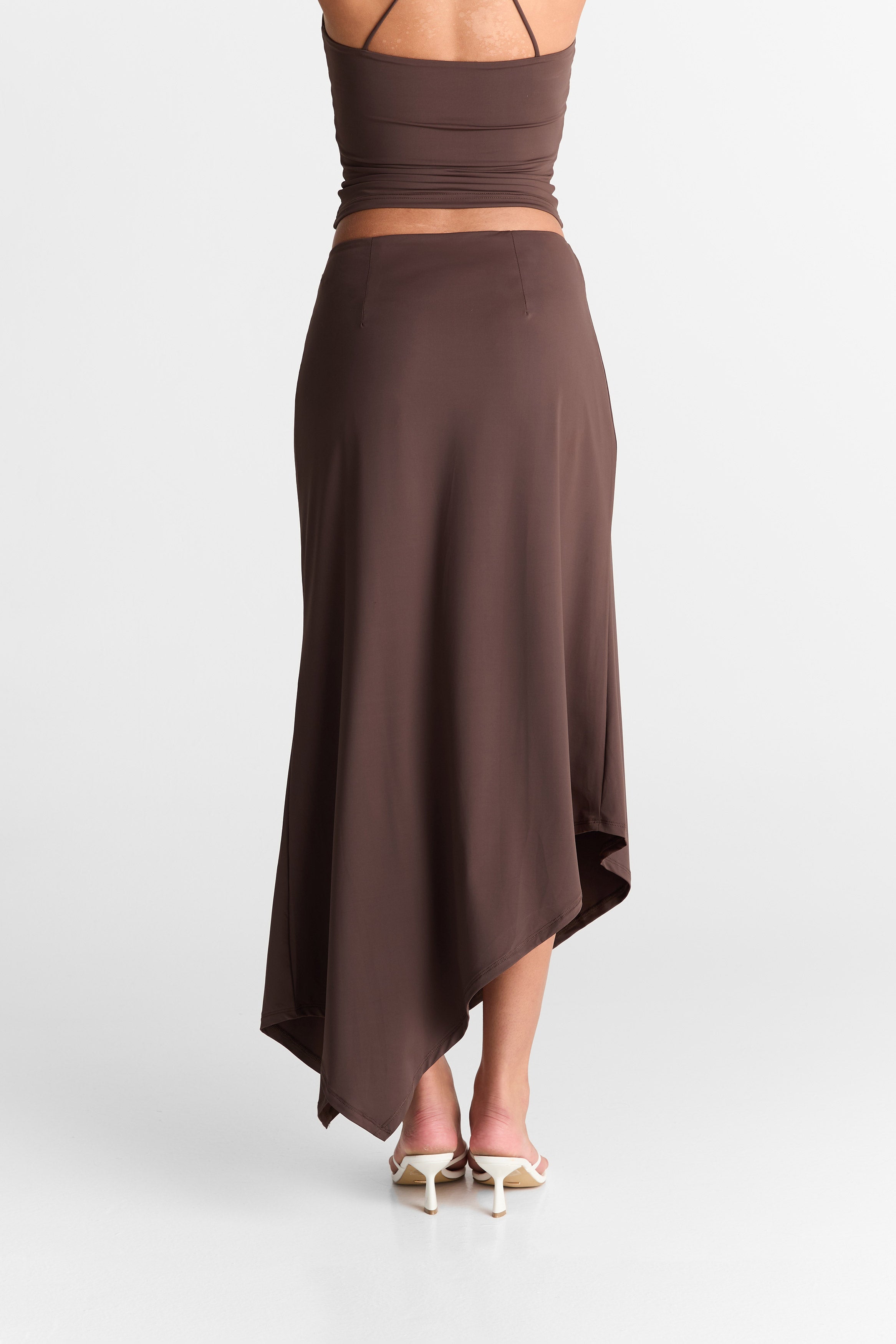 Falda maxi Lyra en chocolate