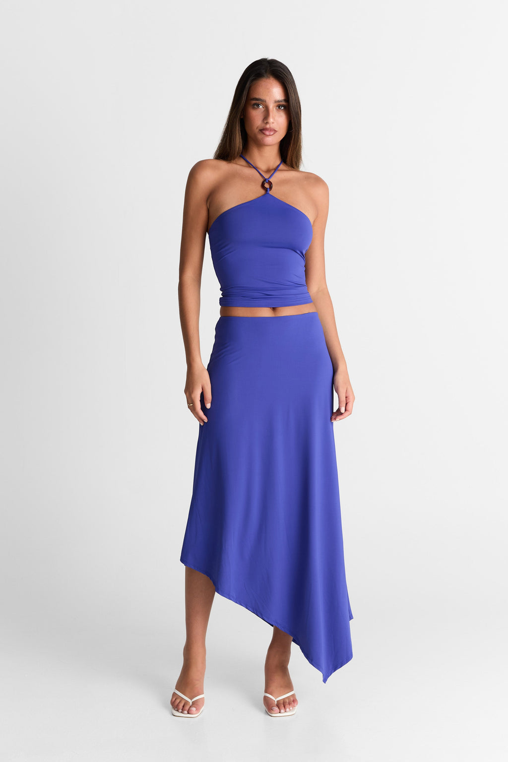 Falda maxi Lyra en color cobalto