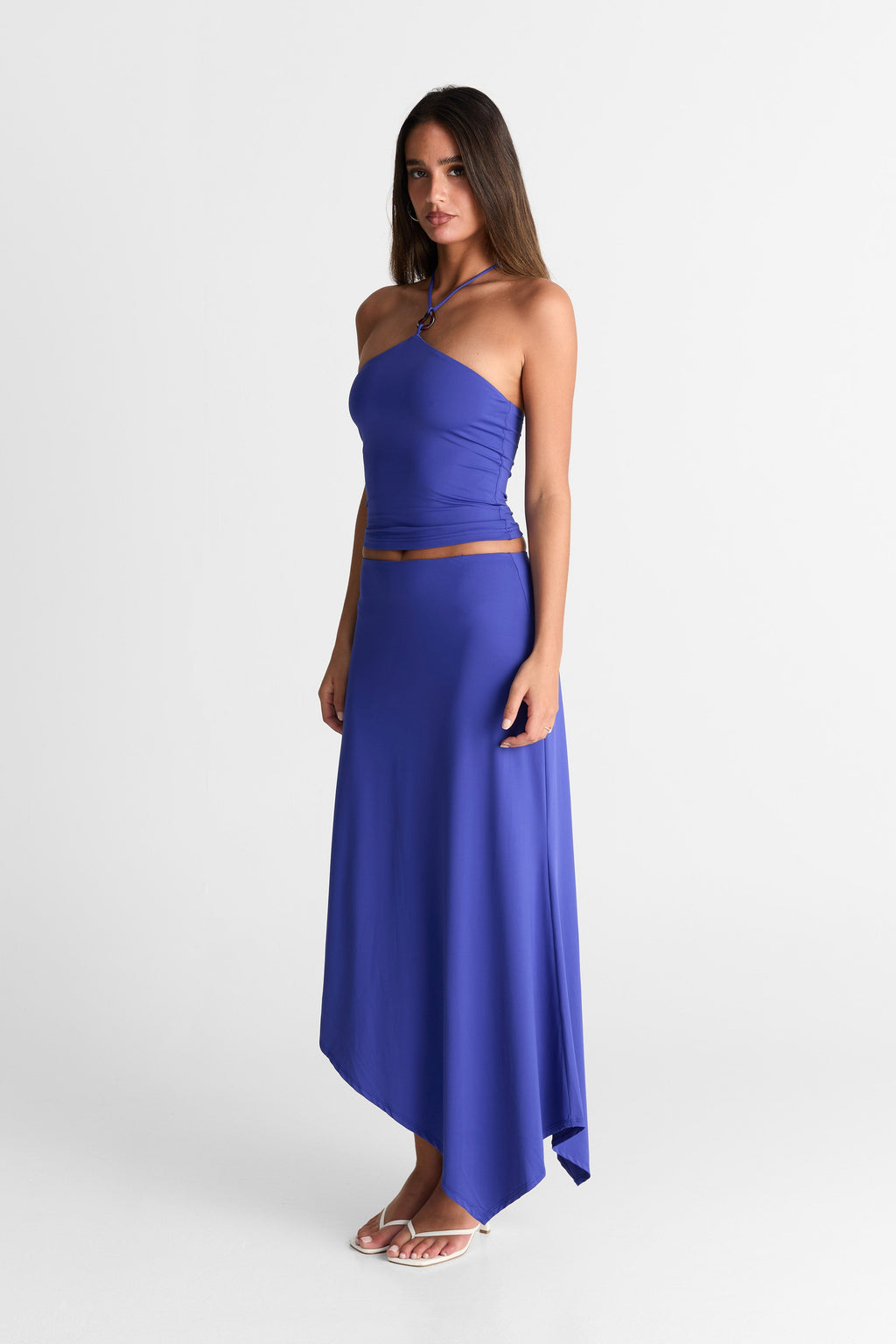 Falda maxi Lyra en color cobalto