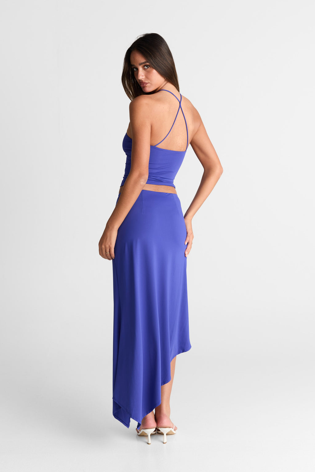 Falda maxi Lyra en color cobalto