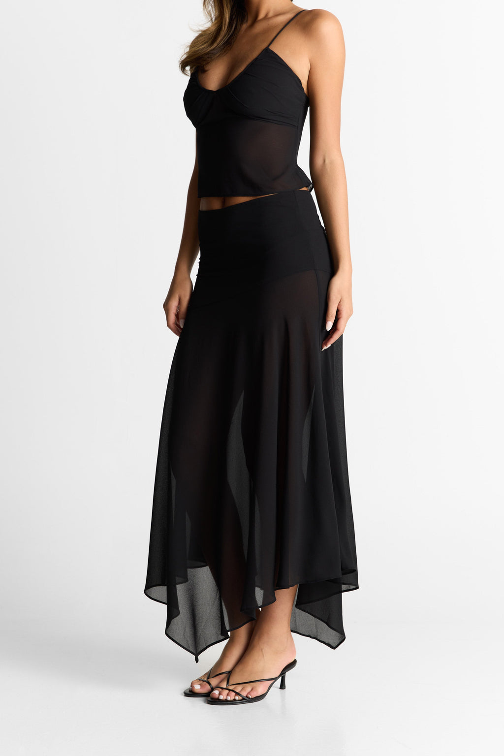 Falda maxi negra Raya - Silueta elegante y fluida