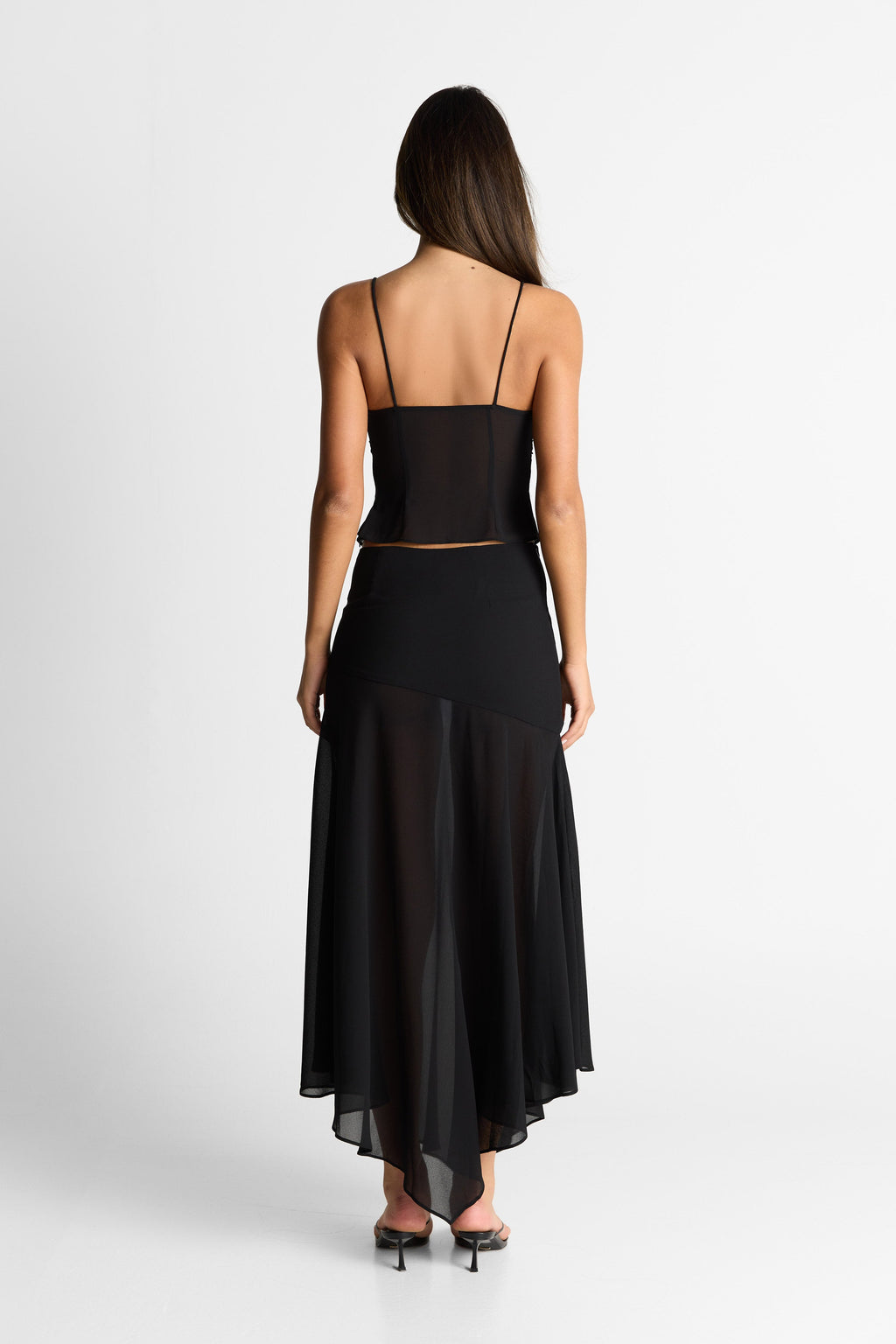 Falda maxi negra Raya - Silueta elegante y fluida
