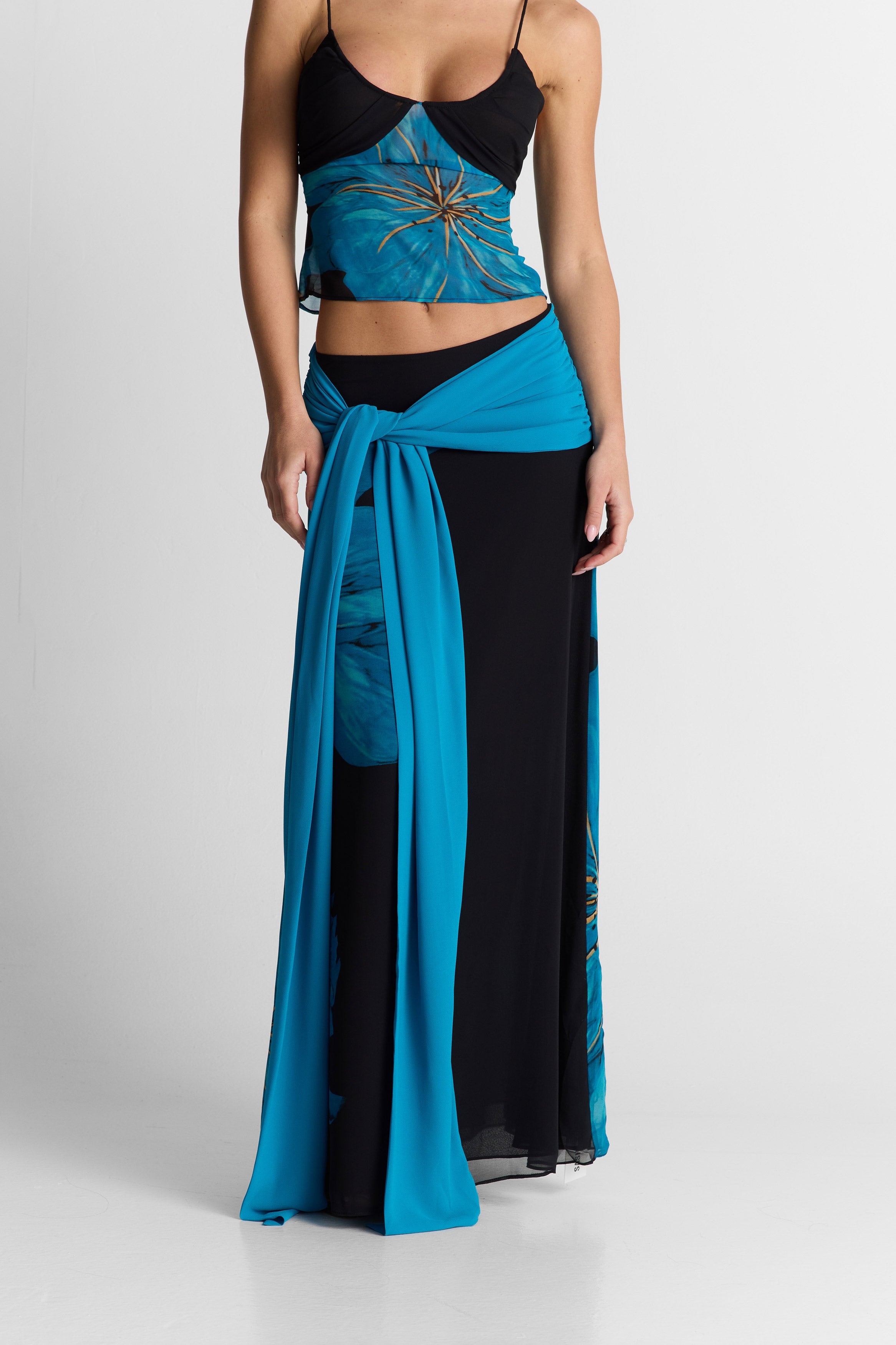 Marina Falda maxi estampada
