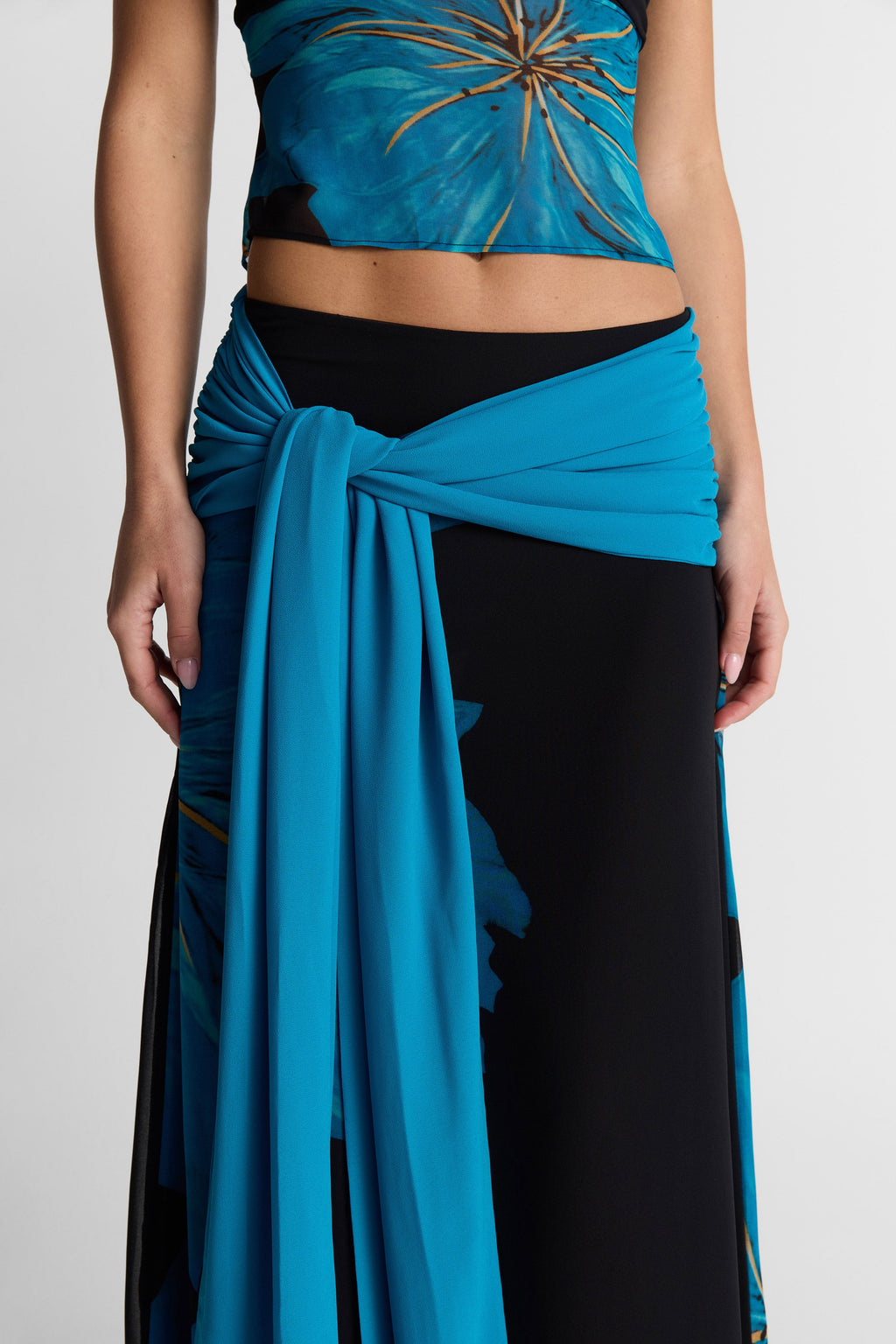 Marina Falda maxi estampada