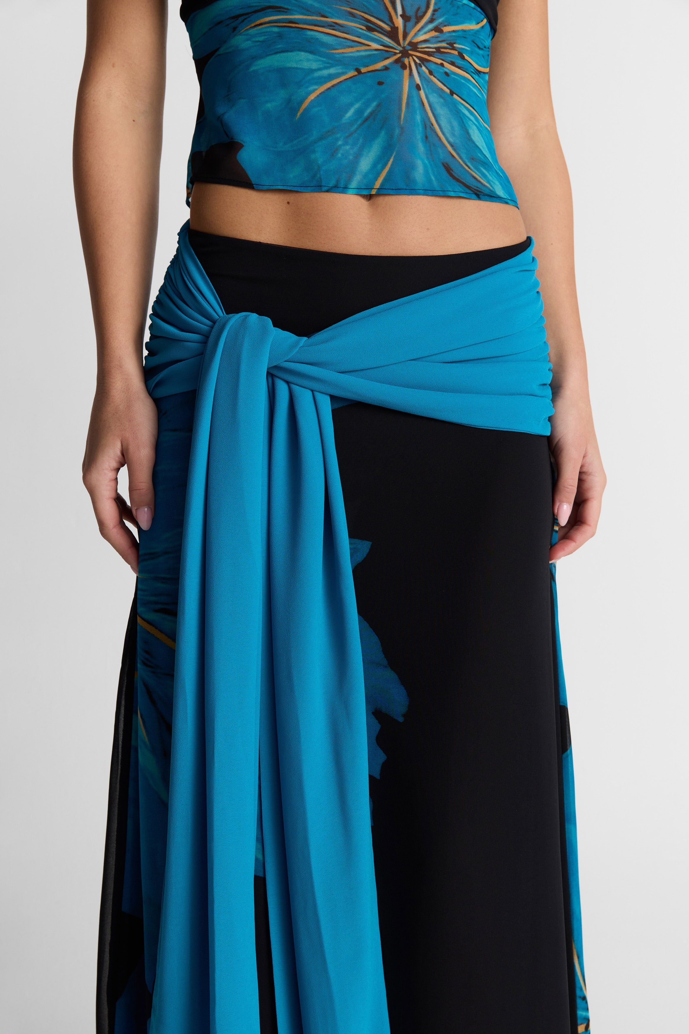 Marina Falda maxi estampada