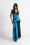 Marina Falda maxi estampada