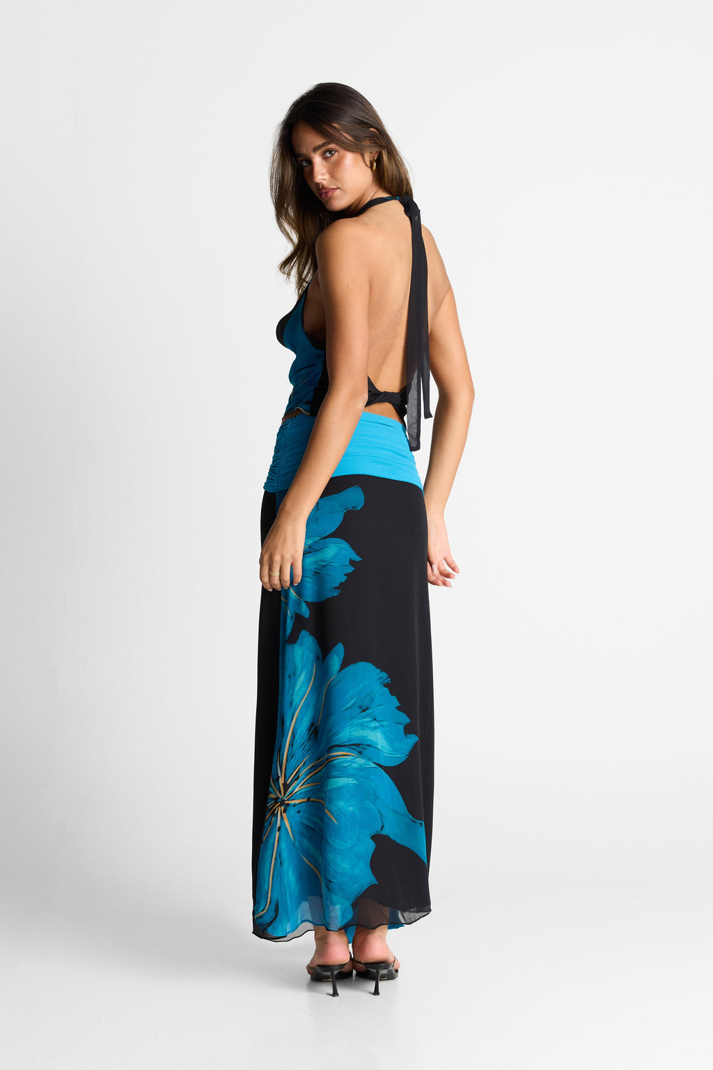 Marina Falda maxi estampada