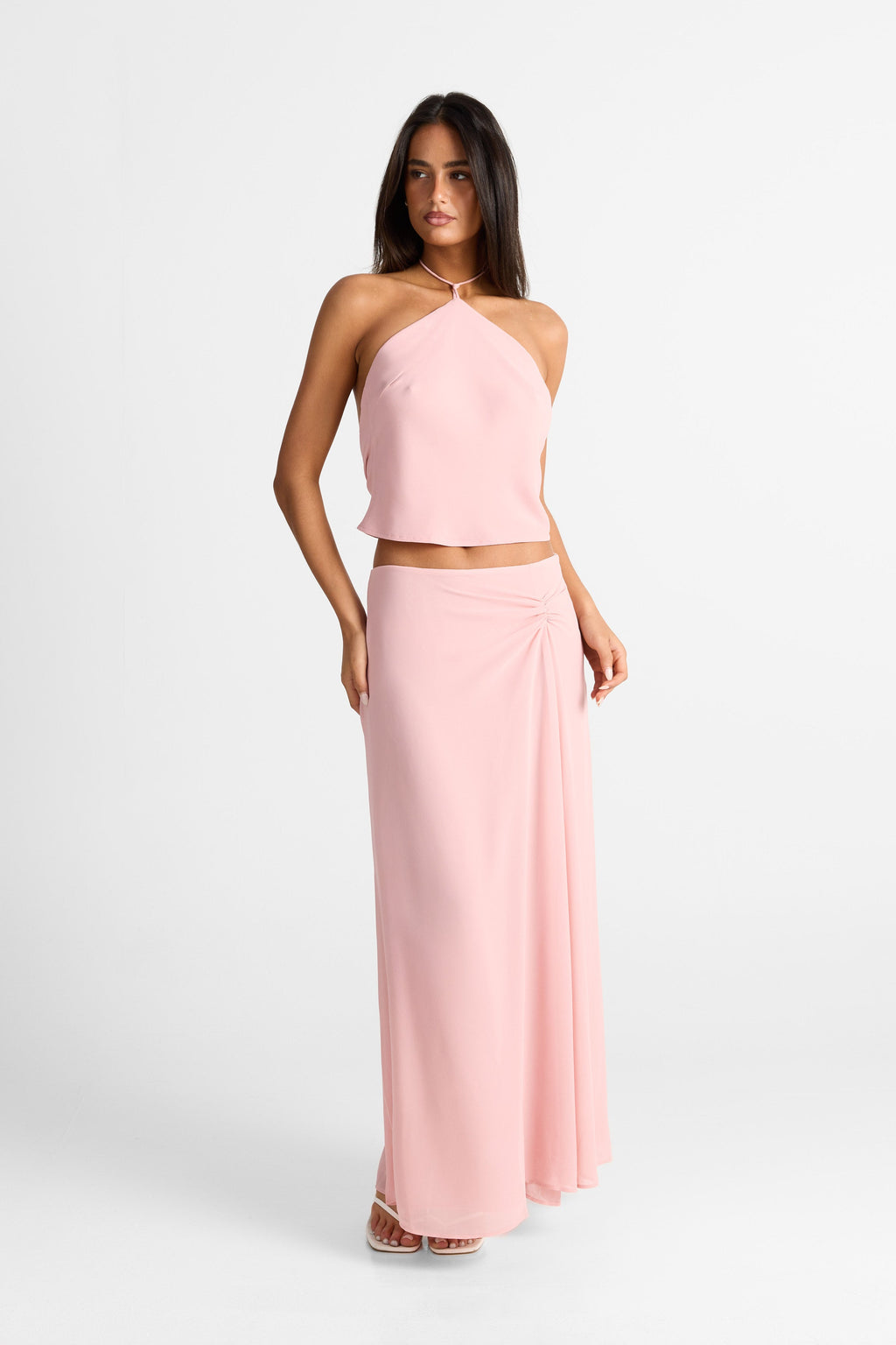 Falda Maxi Rosa Seraphina – Fluida y elegante sin esfuerzo