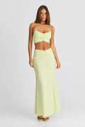 Falda maxi Rowan en color manzana
