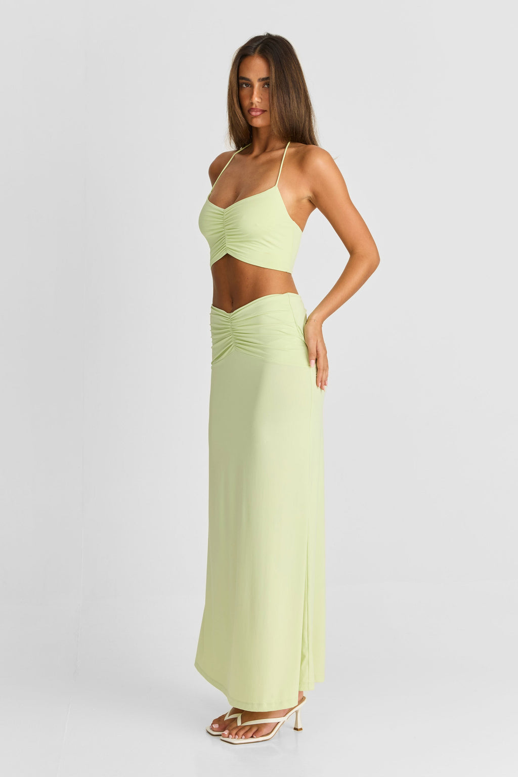 Falda maxi Rowan en color manzana