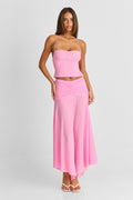 Falda maxi Sage en rosa - Fluida y elegante