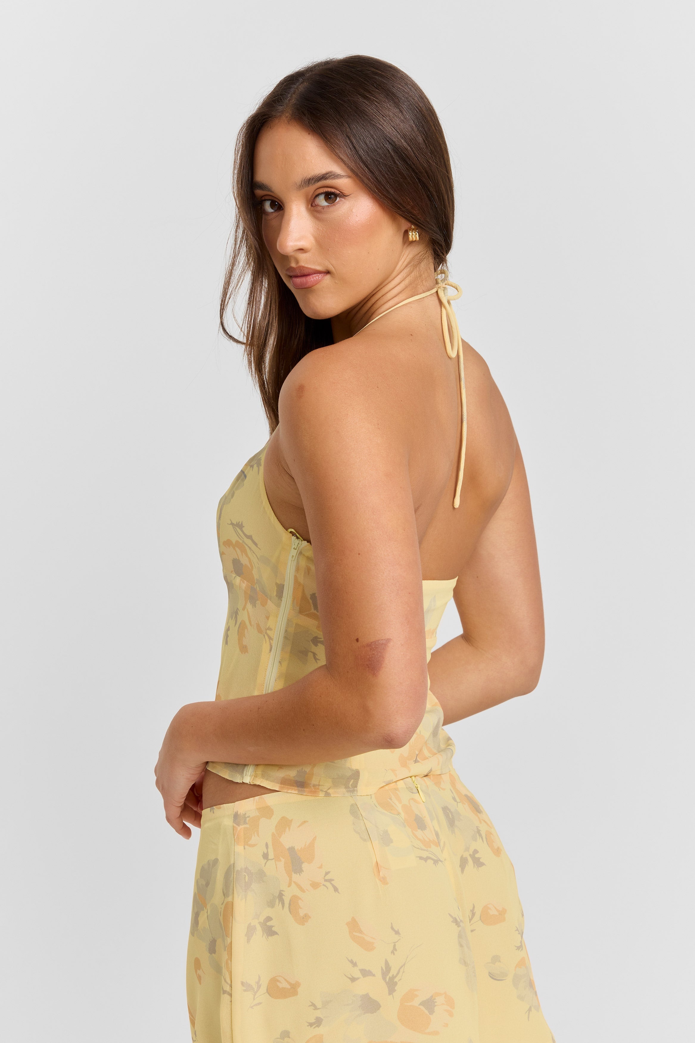 Top estampado de enebro