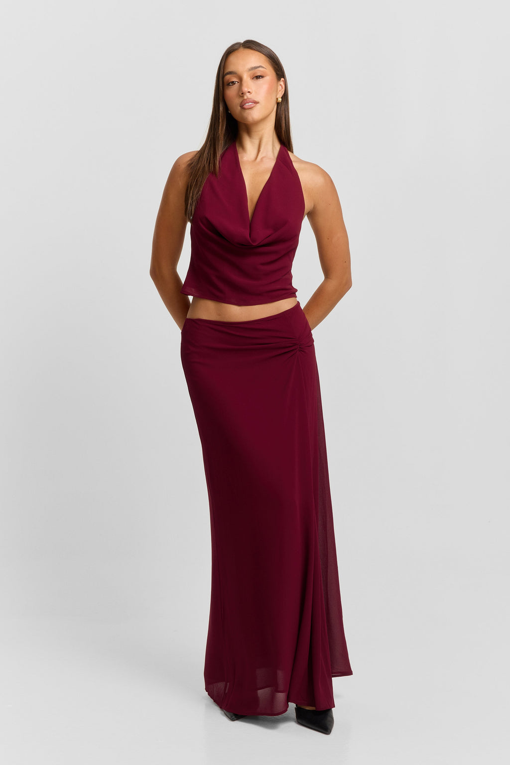 Falda maxi Seraphina en rojo