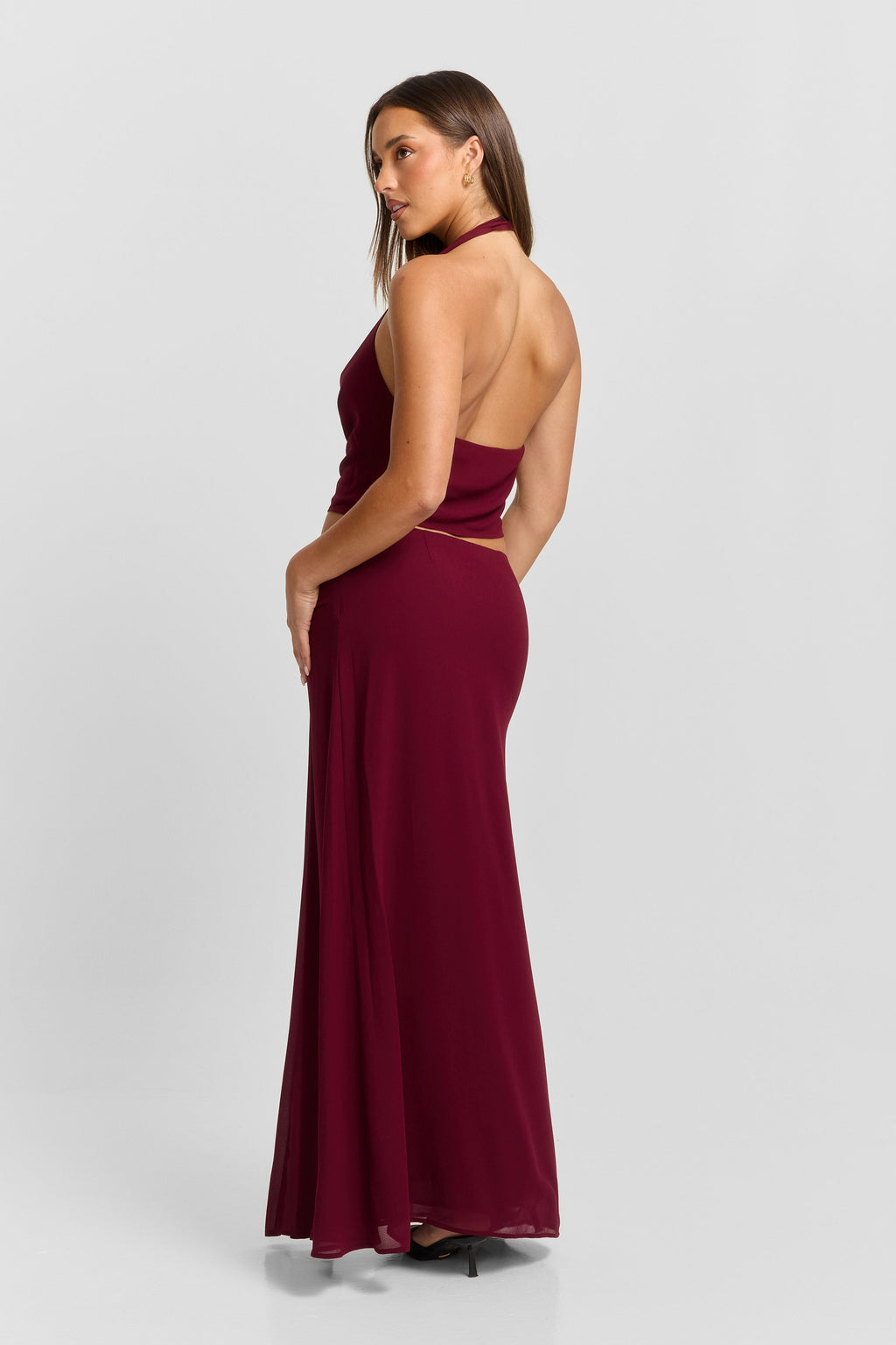 Falda maxi Seraphina en rojo