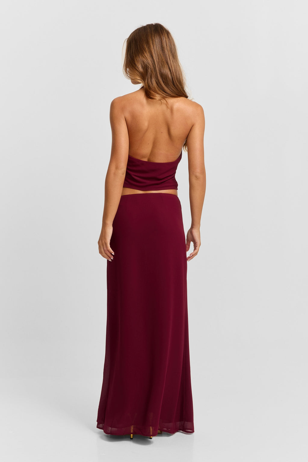 Falda maxi Seraphina en rojo