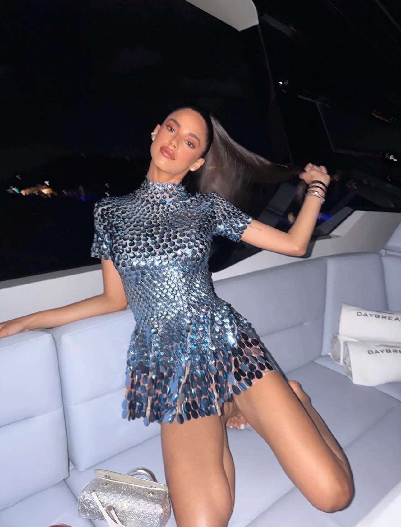 Ayla Azure Mini Dress - Dazzling Elegance for Unforgettable Evenings