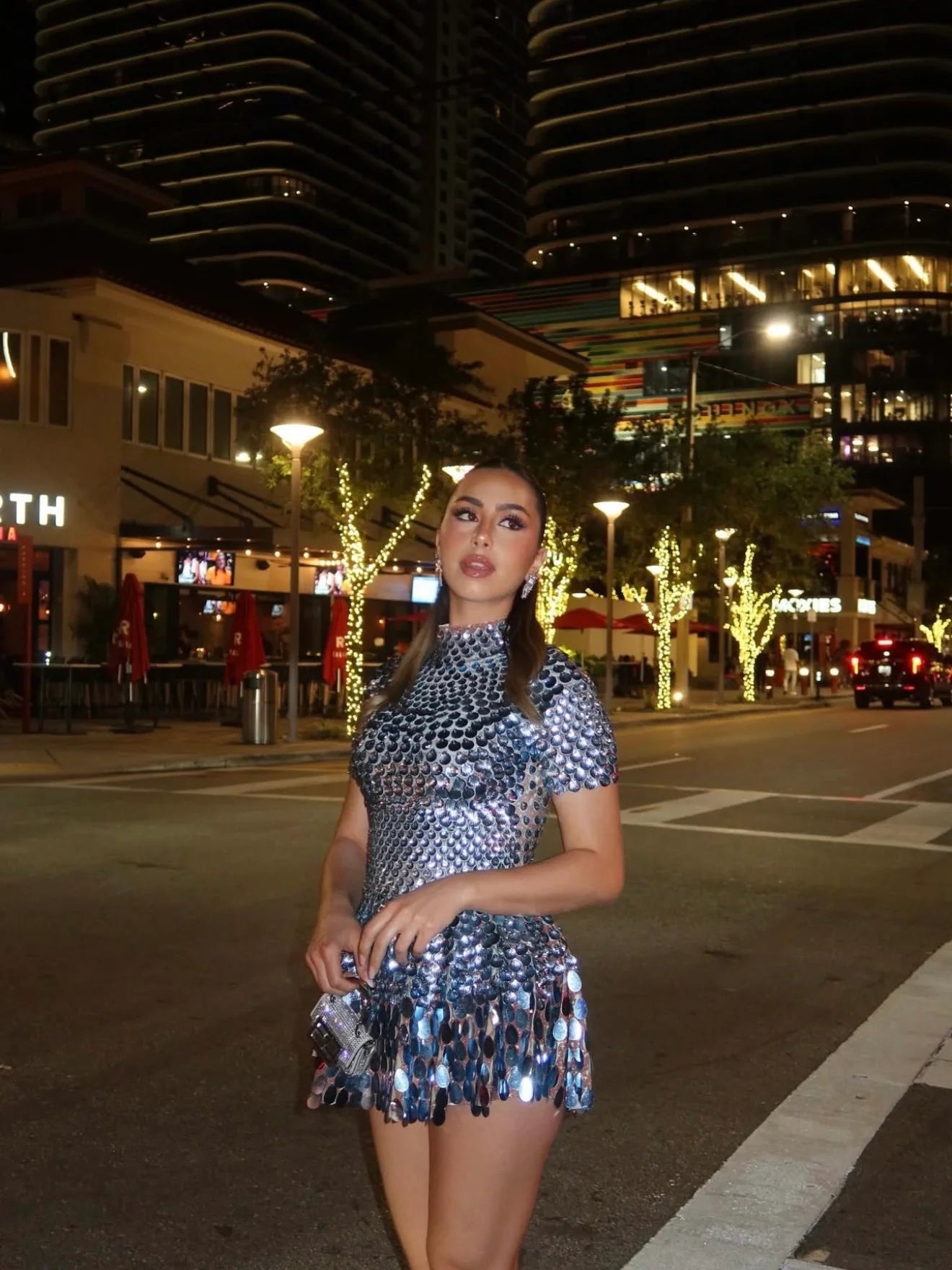Ayla Azure Mini Dress - Dazzling Elegance for Unforgettable Evenings