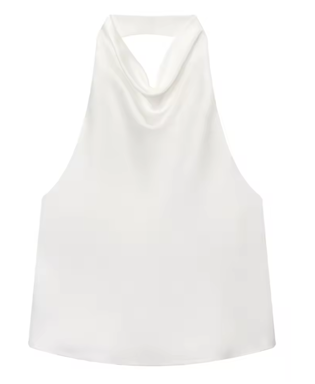 Top Lina Halter satén mujer.