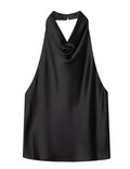 Top Lina Halter satén mujer.