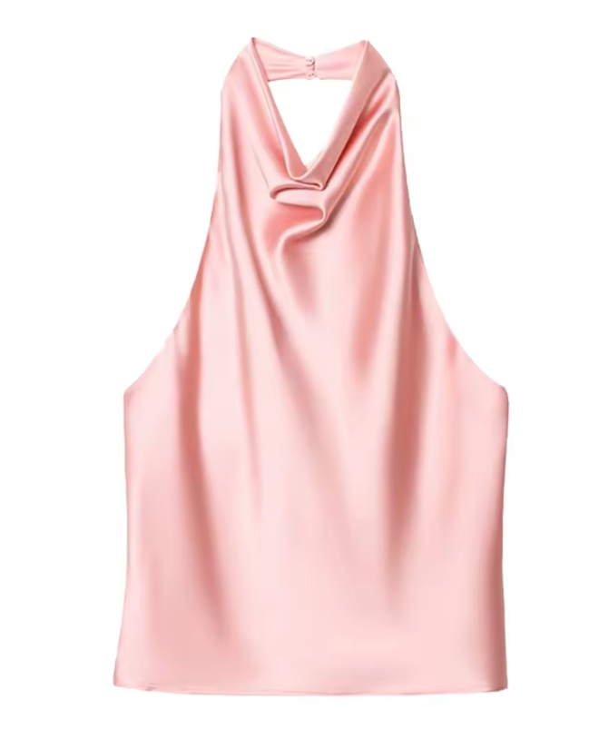 Top Lina Halter satén mujer.