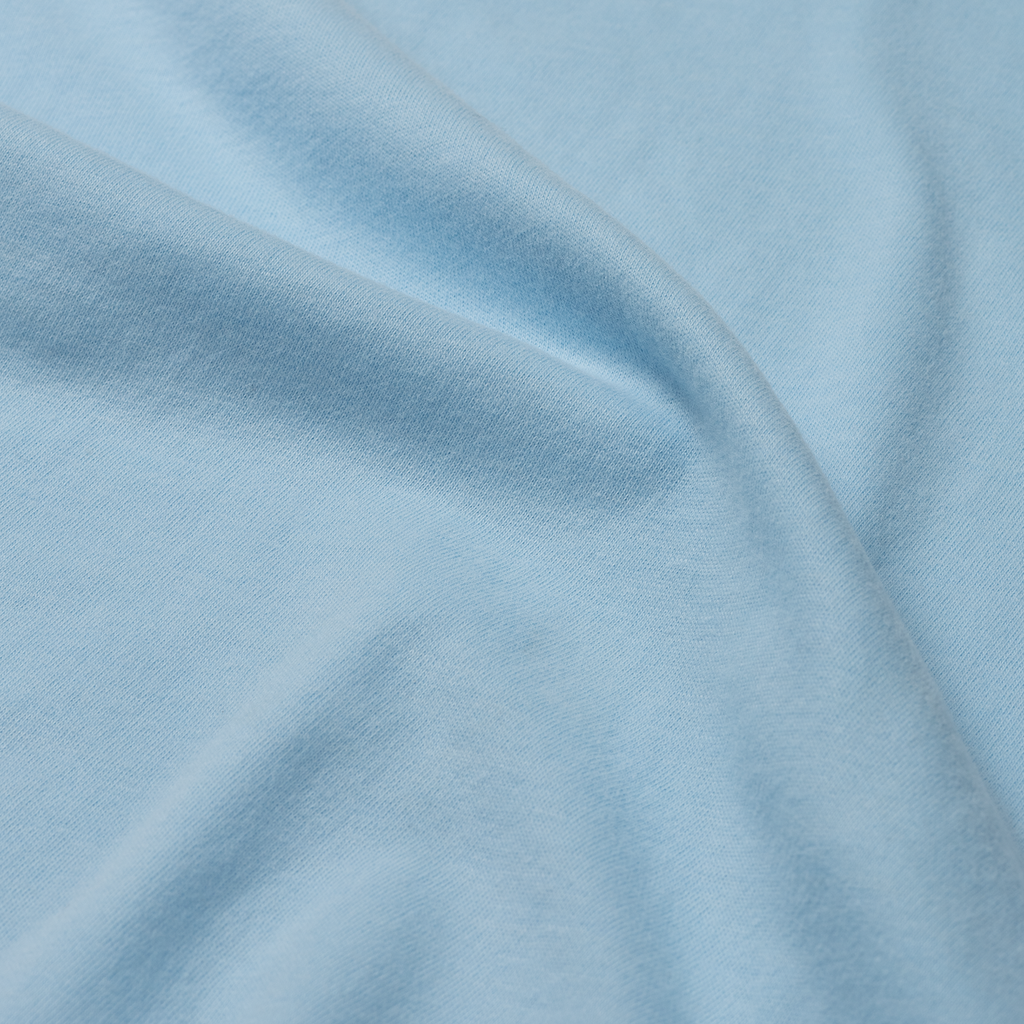 Camiseta azul de cuello redondo para bebé