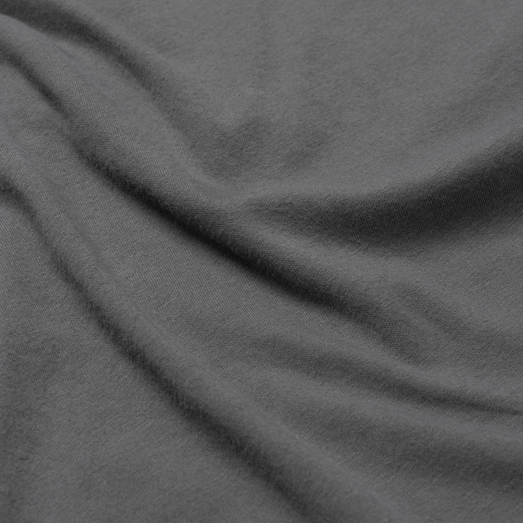 Camiseta de cuello redondo gris oscuro – estilo atemporal y cómoda
