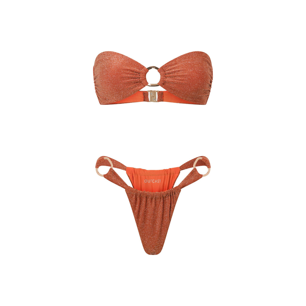Bikini Denver con brillo naranja