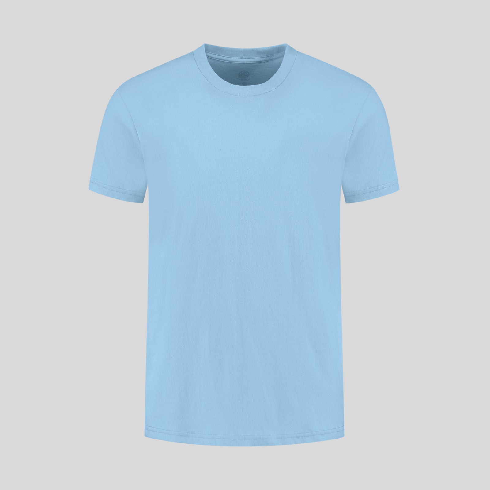 Camiseta azul de cuello redondo para bebé
