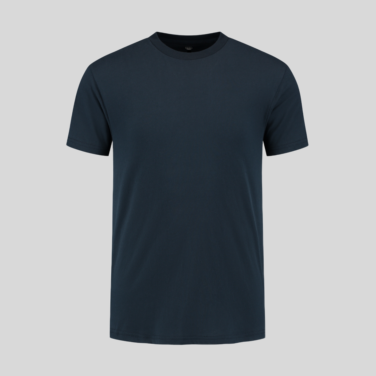 Camiseta de cuello redondo en azul marino — estilo clásico y cómodo