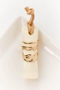 Conjunto de anillos ondulados dorados – 5 piezas