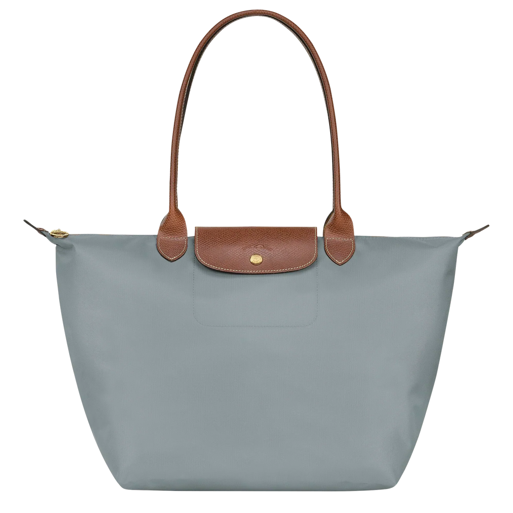Longchamp Le Pliage Tote Grande en gris acero — Atemporal, imprescindible para el día a día