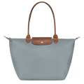 Longchamp Le Pliage Tote Grande en gris acero — Atemporal, imprescindible para el día a día