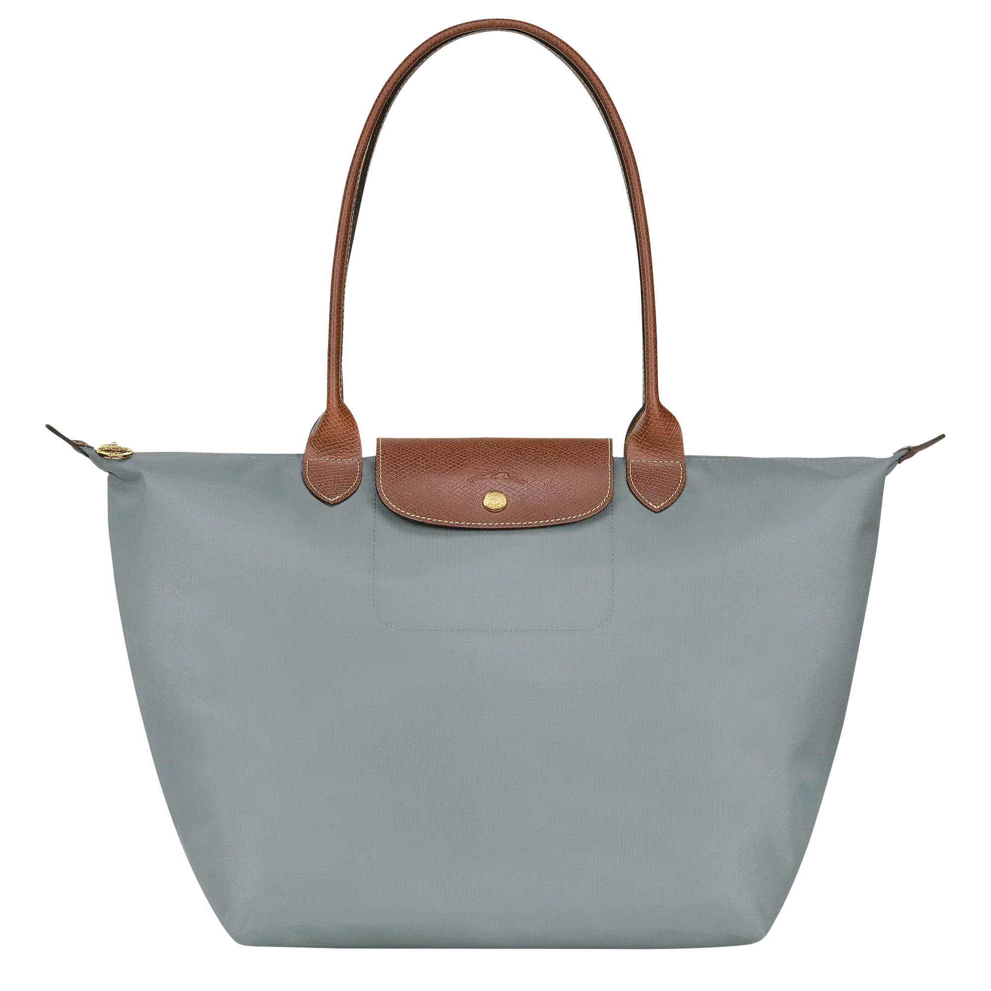 Longchamp Le Pliage Tote Grande en gris acero — Atemporal, imprescindible para el día a día