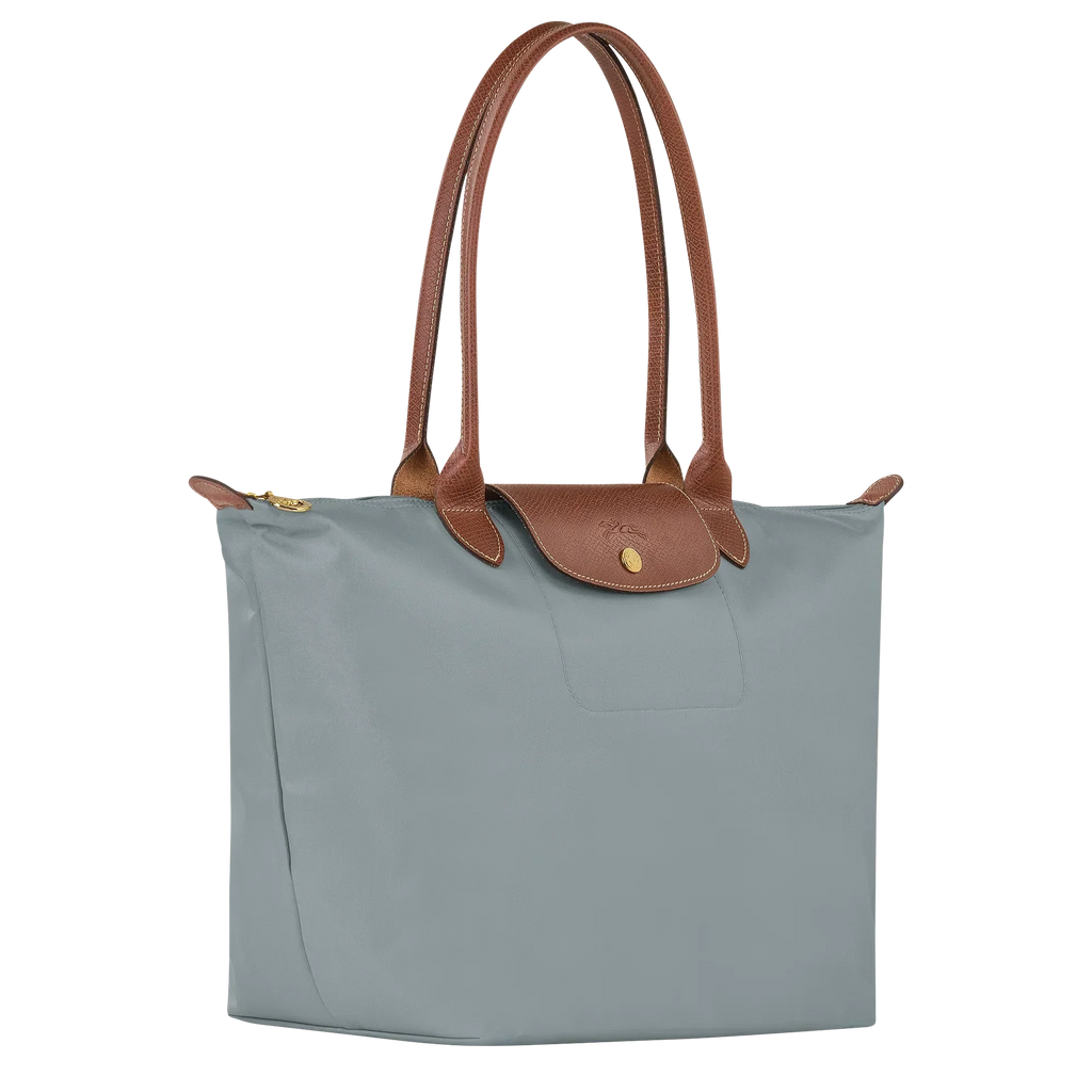 Longchamp Le Pliage Tote Grande en gris acero — Atemporal, imprescindible para el día a día