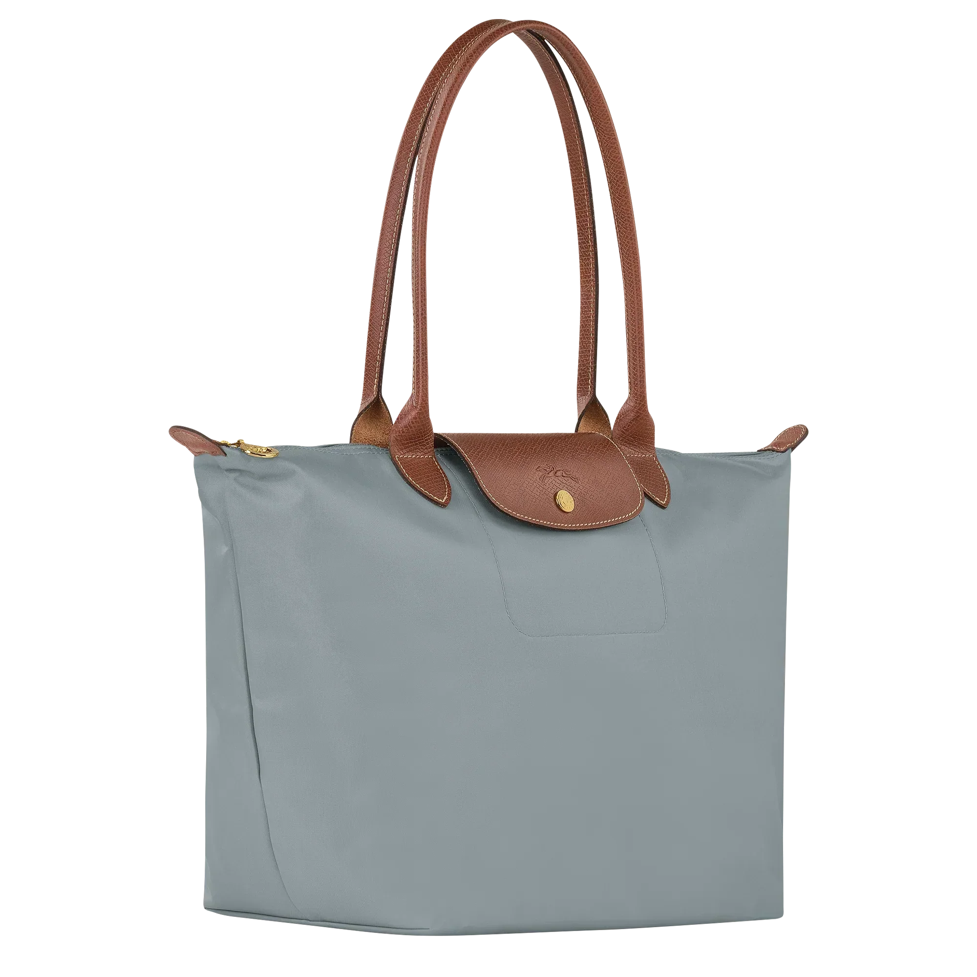Longchamp Le Pliage Tote Grande en gris acero — Atemporal, imprescindible para el día a día