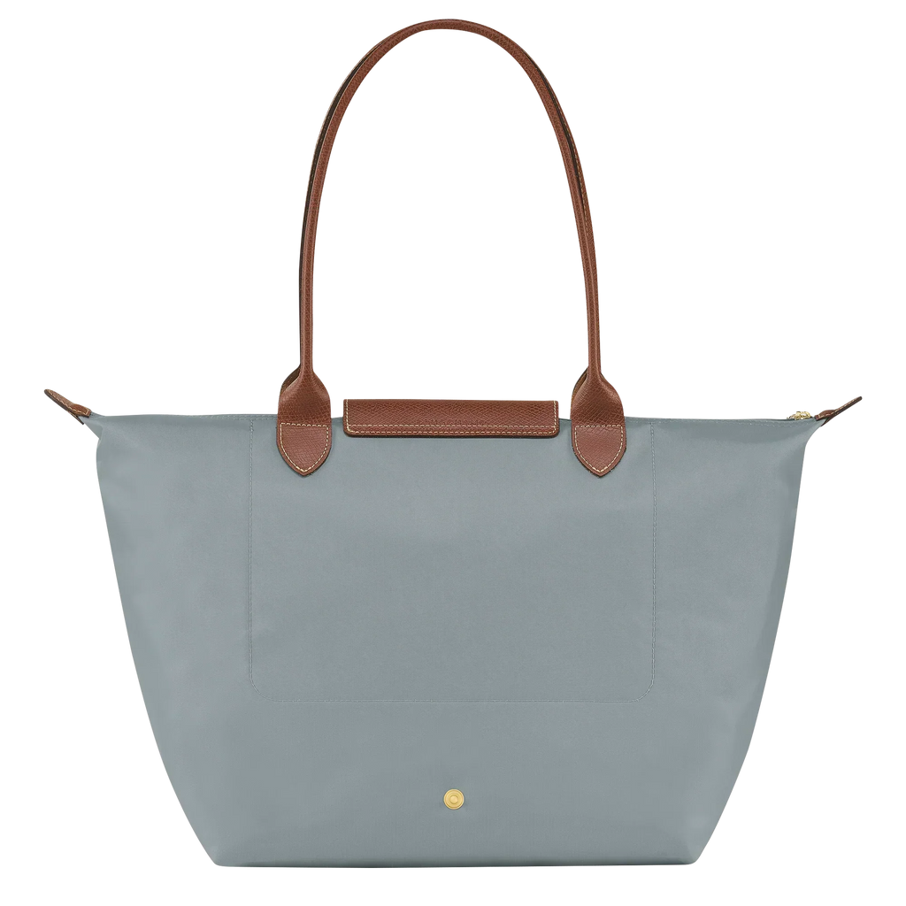 Longchamp Le Pliage Tote Grande en gris acero — Atemporal, imprescindible para el día a día