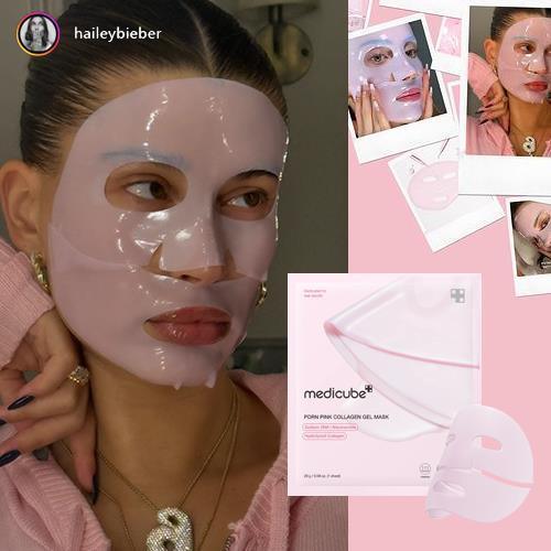 MEDICUBE | Mascarilla de colágeno rosa con PDRN de salmón - 4 uds