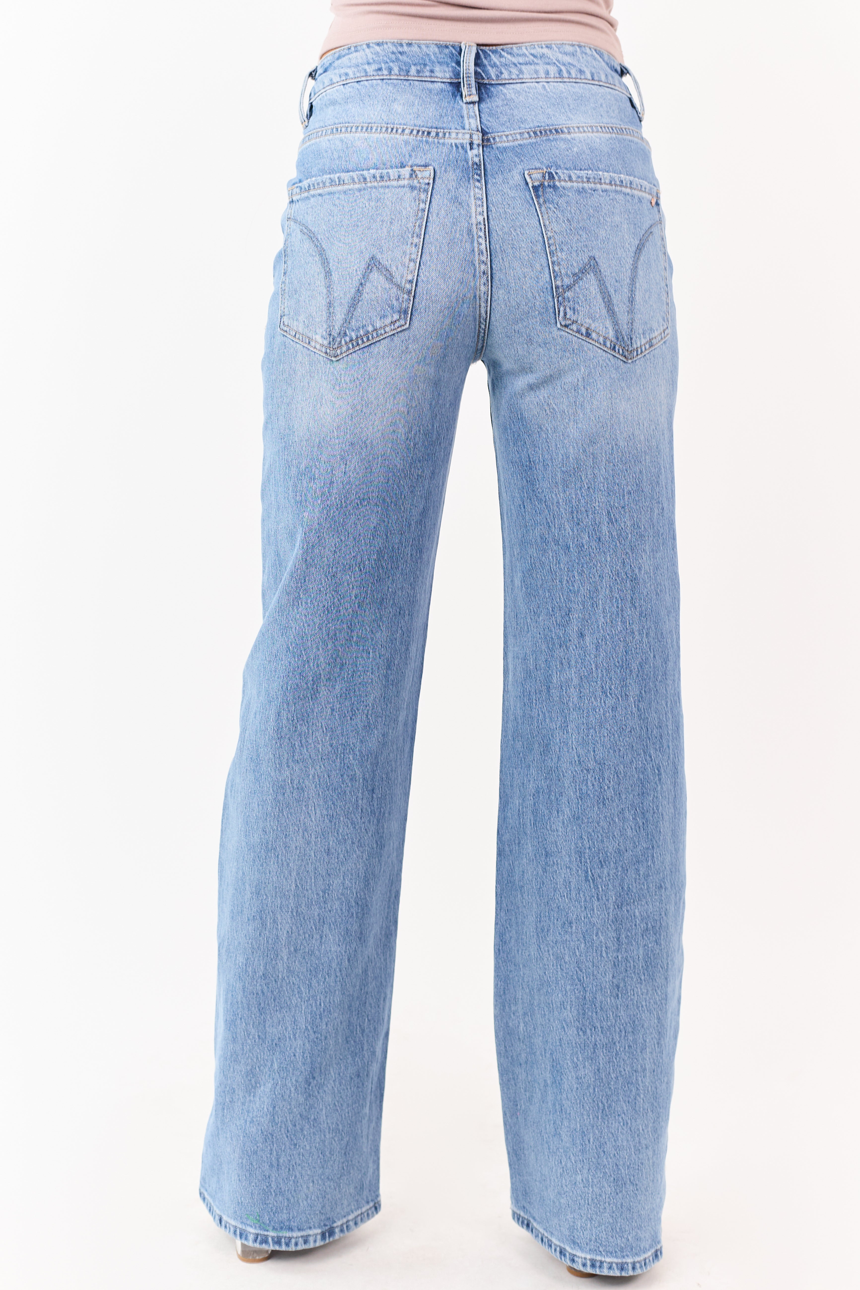 Vaqueros de denim Mica en lavado claro, ultracómodos, con elastano y pierna ancha