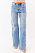 Vaqueros de denim Mica en lavado claro, ultracómodos, con elastano y pierna ancha