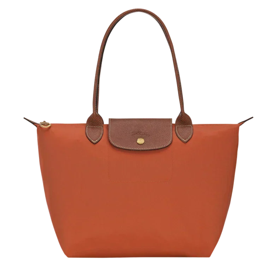 Longchamp Le Pliage Bolso tote grande en color ladrillo