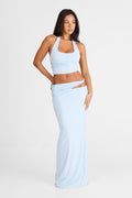 Falda Maxi Azul Violette - Silueta elegante y fluida