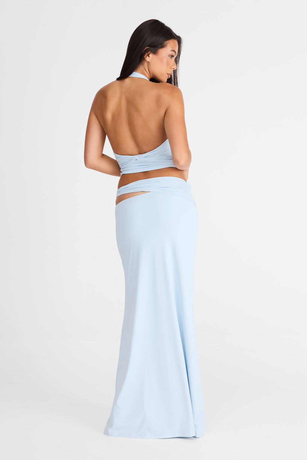 Falda Maxi Azul Violette - Silueta elegante y fluida
