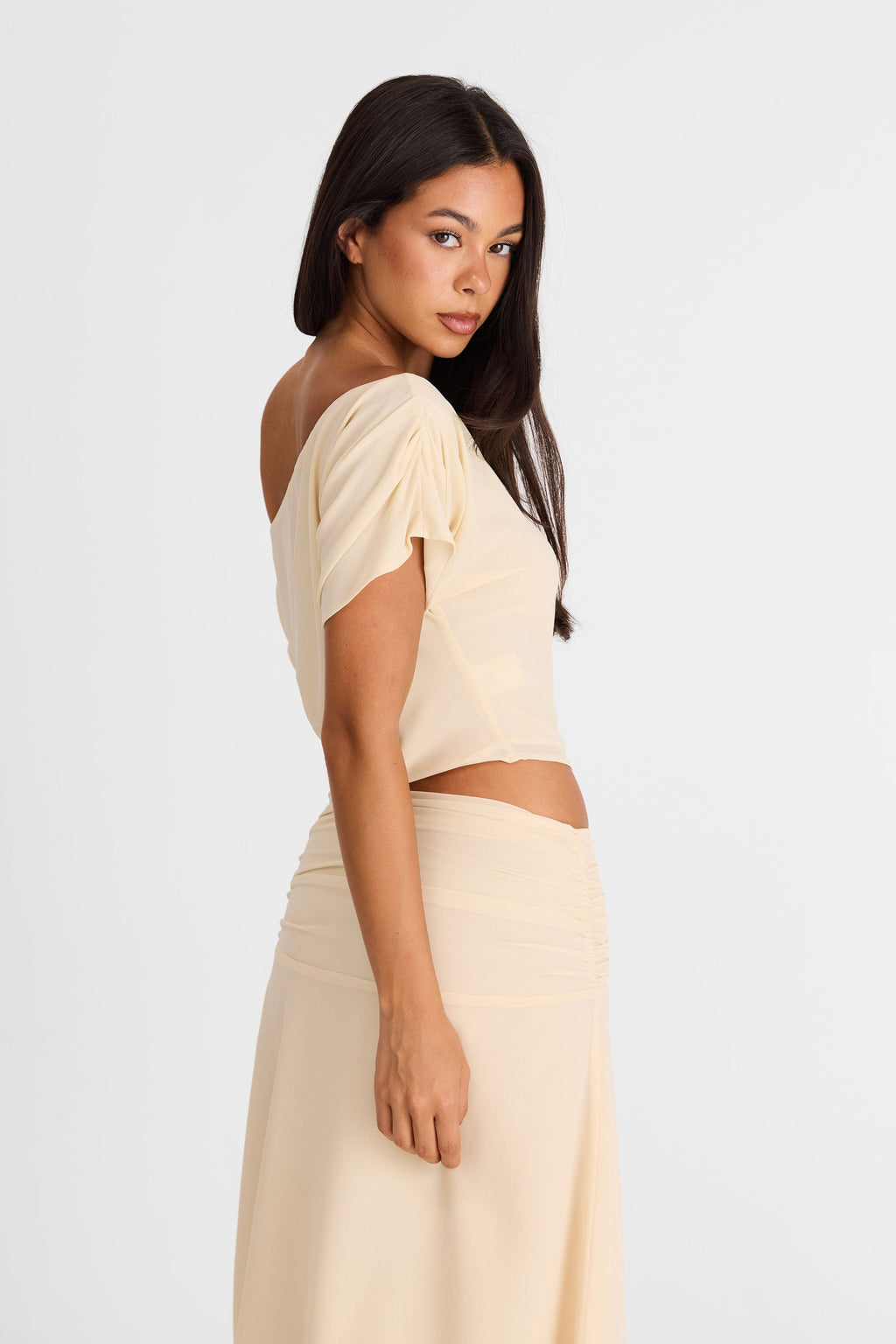 Top Margot en color mantequilla