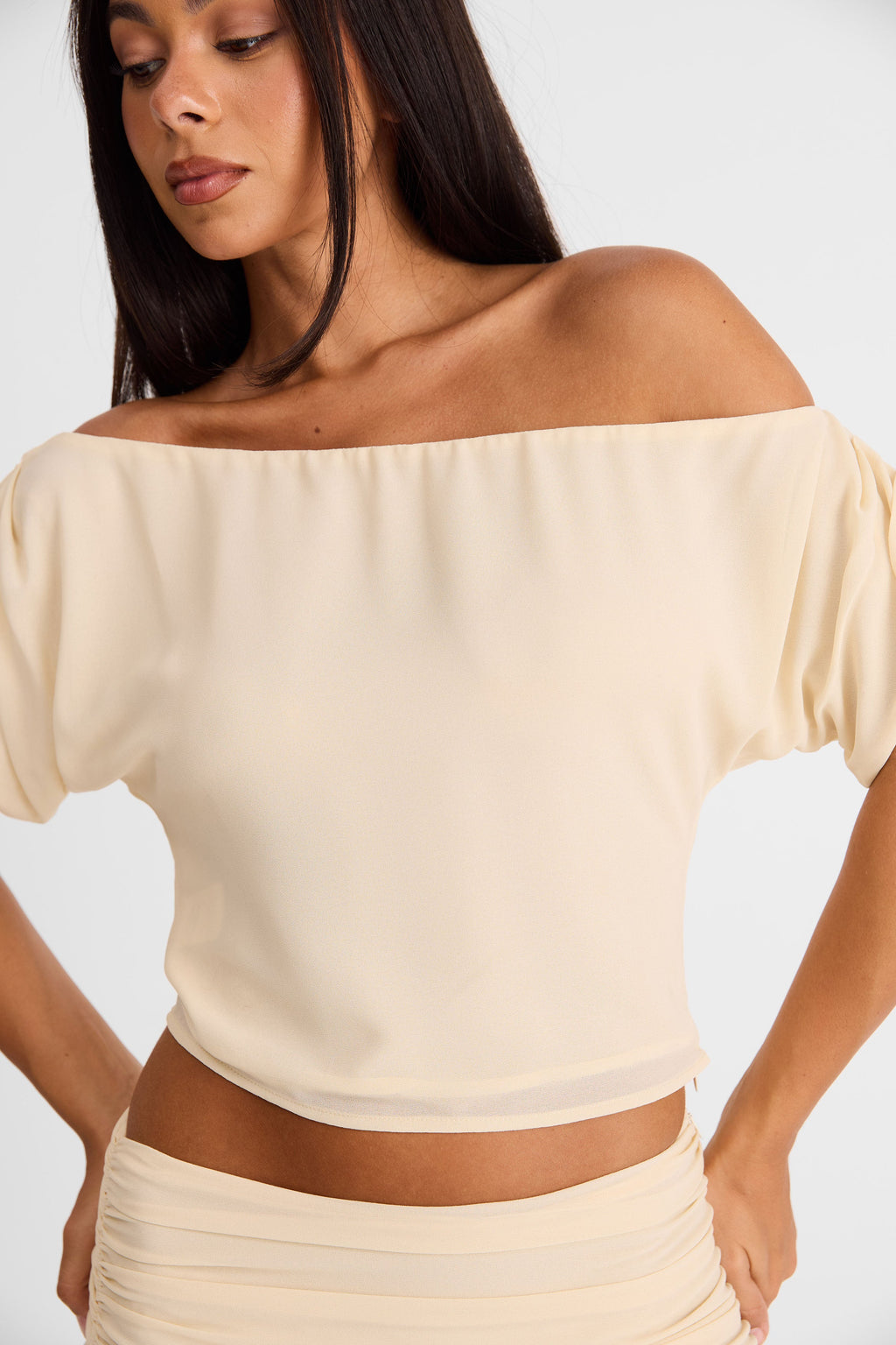 Top Margot en color mantequilla