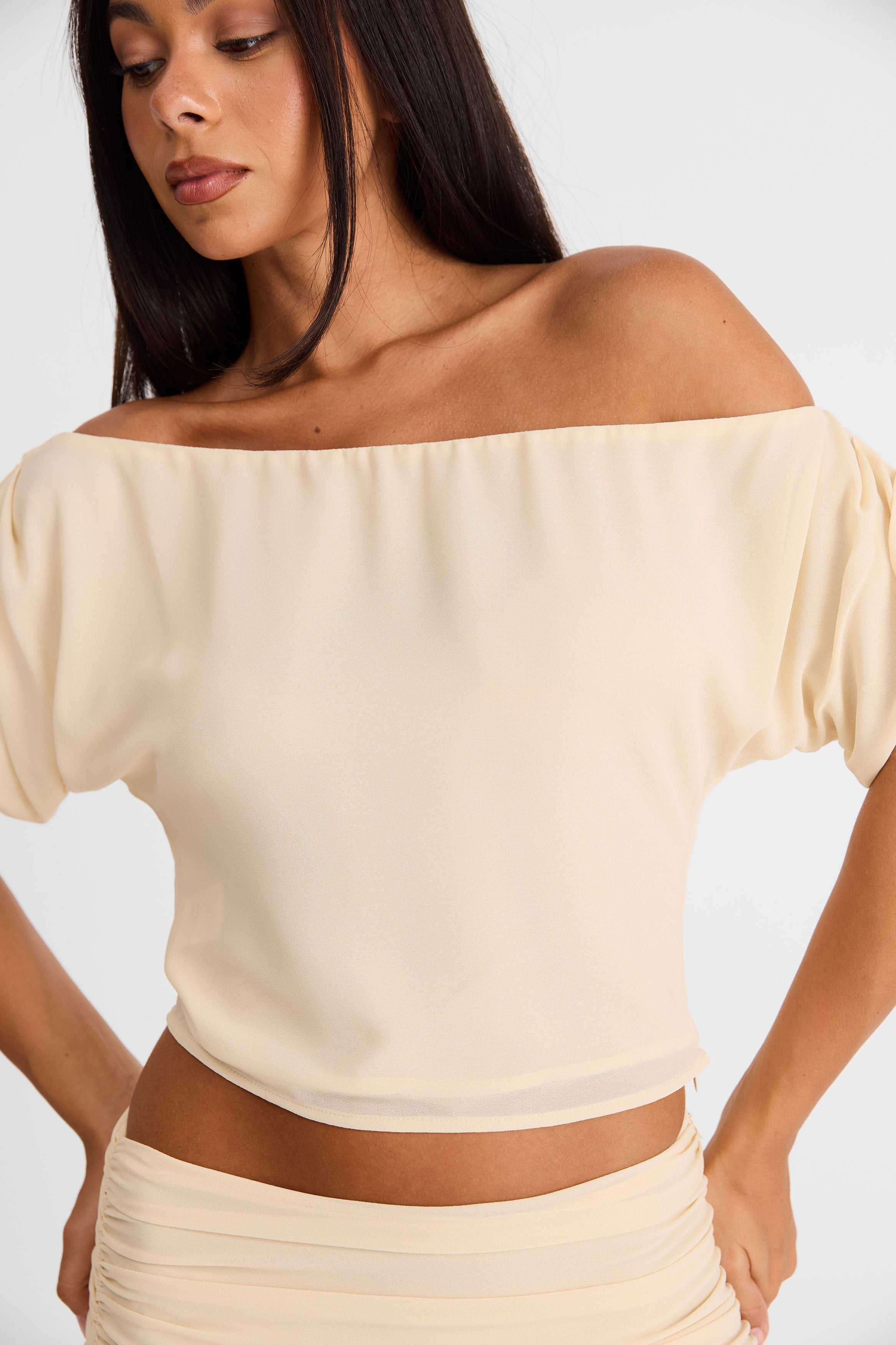 Top Margot en color mantequilla