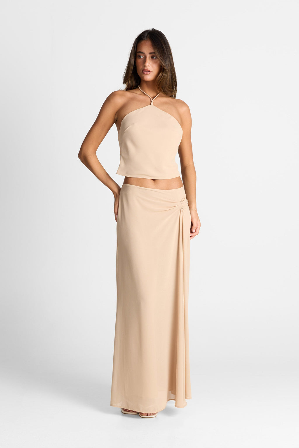 Falda maxi Seraphina en color natural