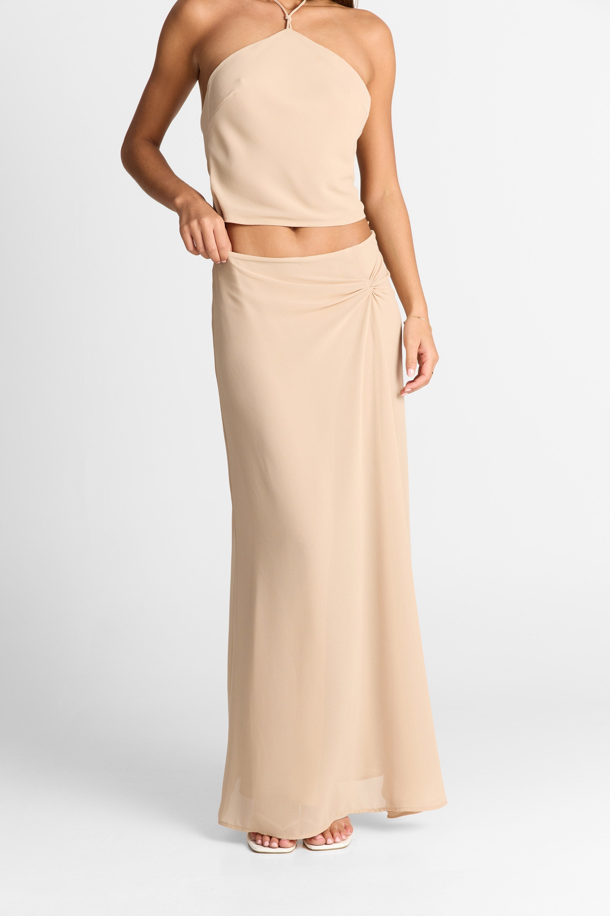 Falda maxi Seraphina en color natural