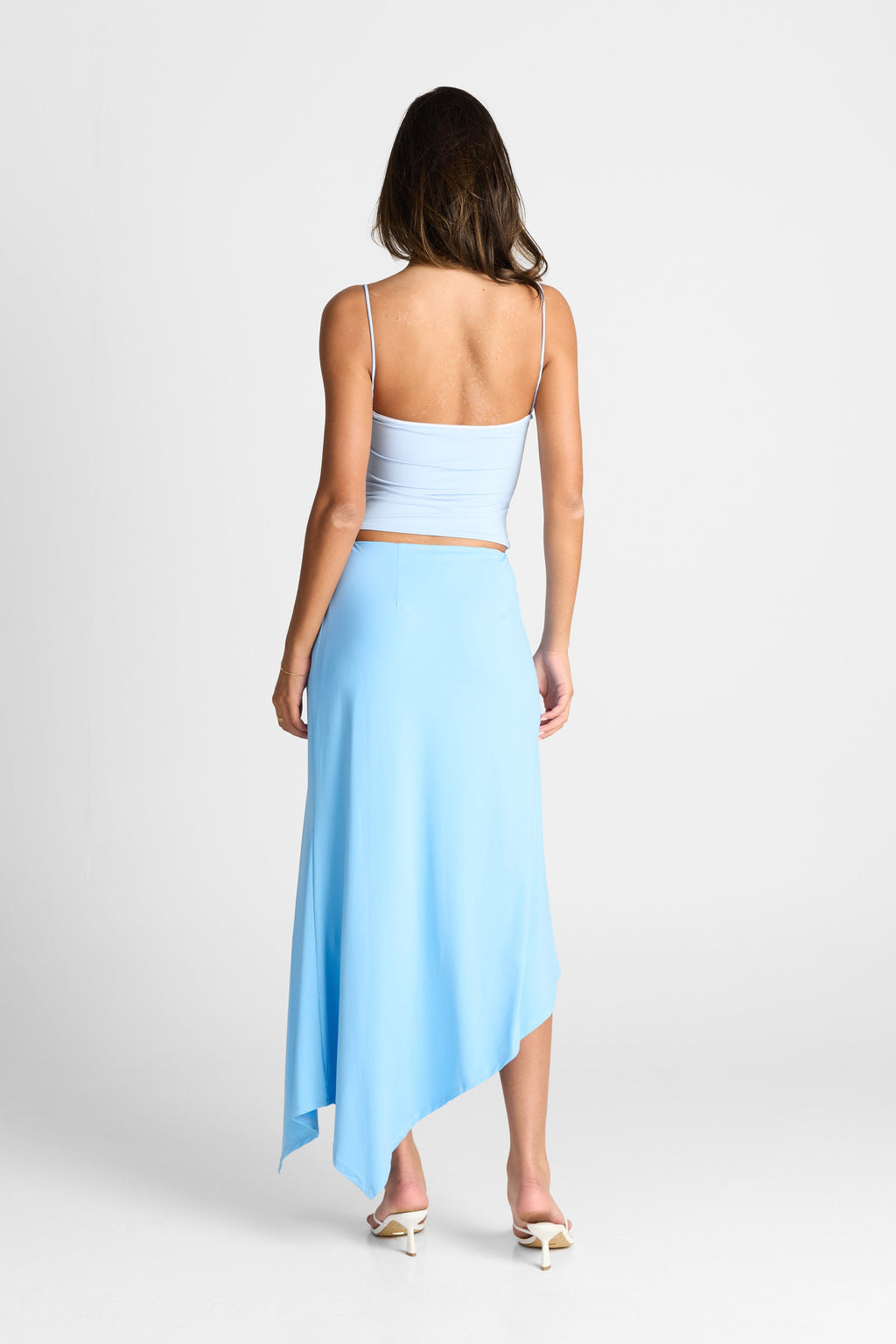 Falda maxi Lyra en azul cielo